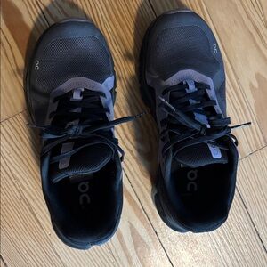 On Running Charcoal and Black Athletic Shoes